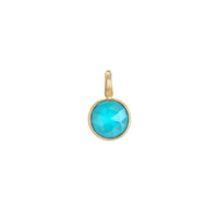 Jaipur 18K Yellow Gold Turquoise Pendant, Gold, Long's Jewelers