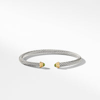 Cable Kids® Birthstone Bracelet with Peridot and 14K Gold, 4mm