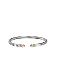 Cable Kids® Birthstone Bracelet with Pink Tourmaline and 14K Gold, 4mm