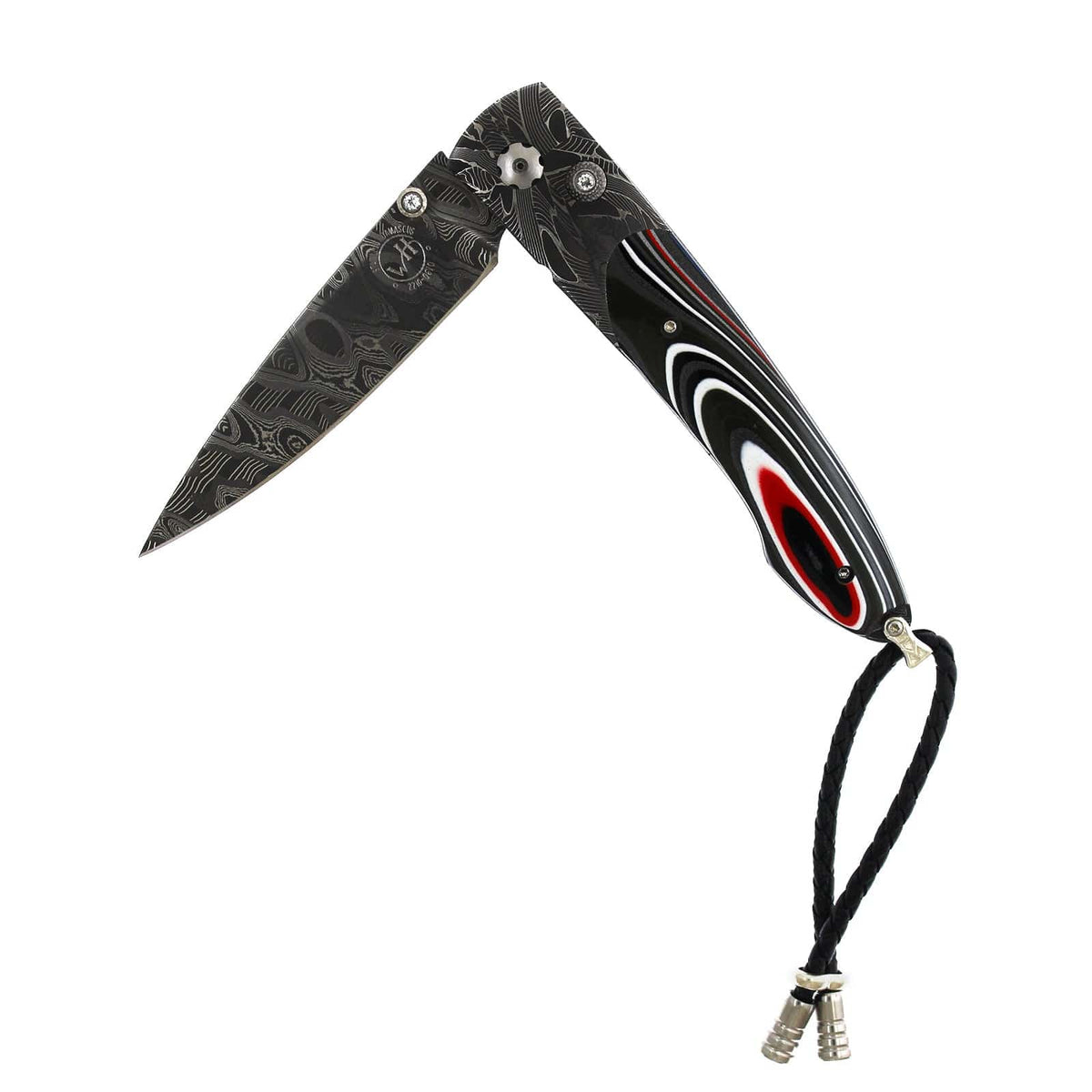 Damascus Steel and Agate Knife