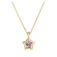 Cable Collectibles® Kids Star Charm Necklace with Amethyst in 18K Gold