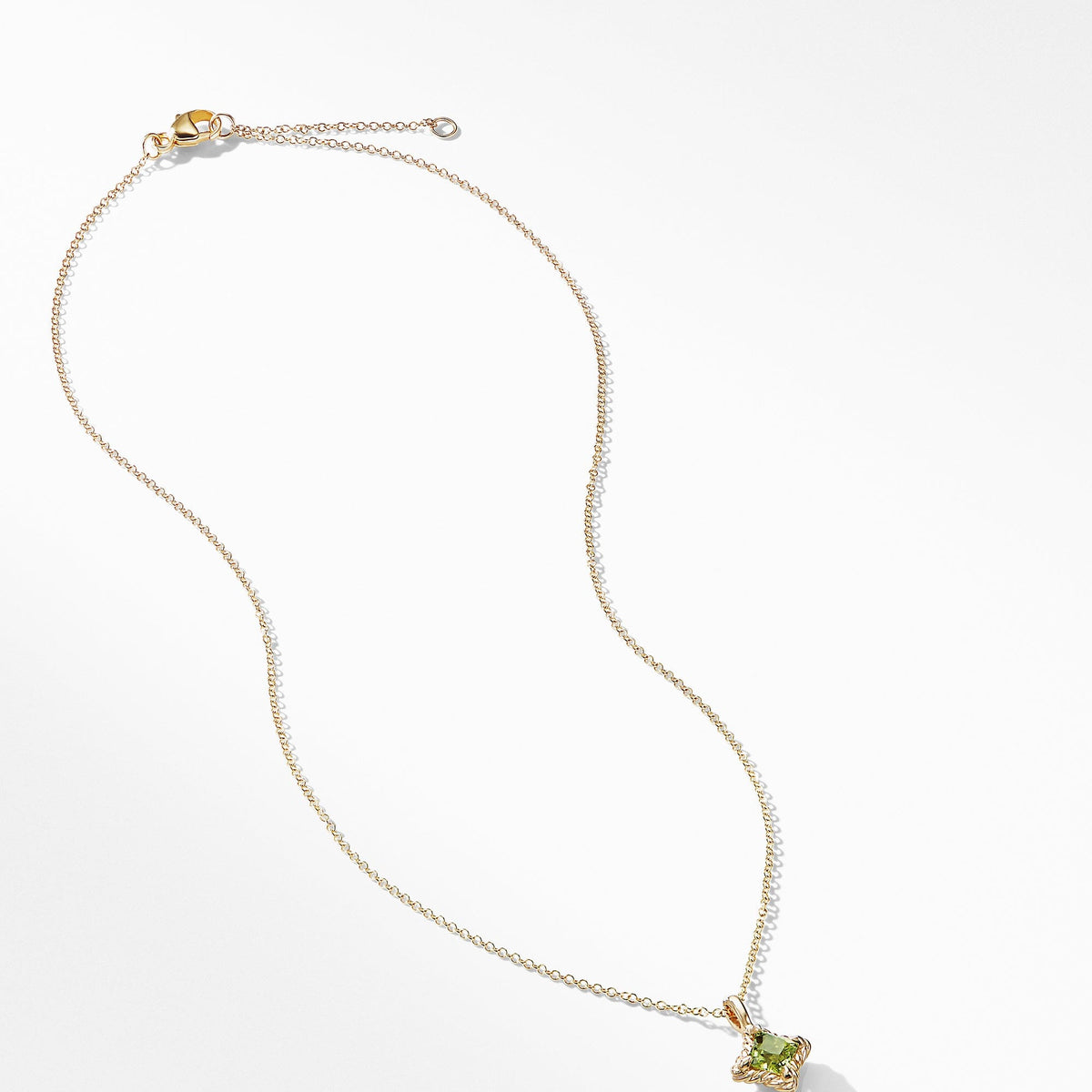 Cable Collectibles® Kids Quad Charm Necklace with Peridot in 18K Gold