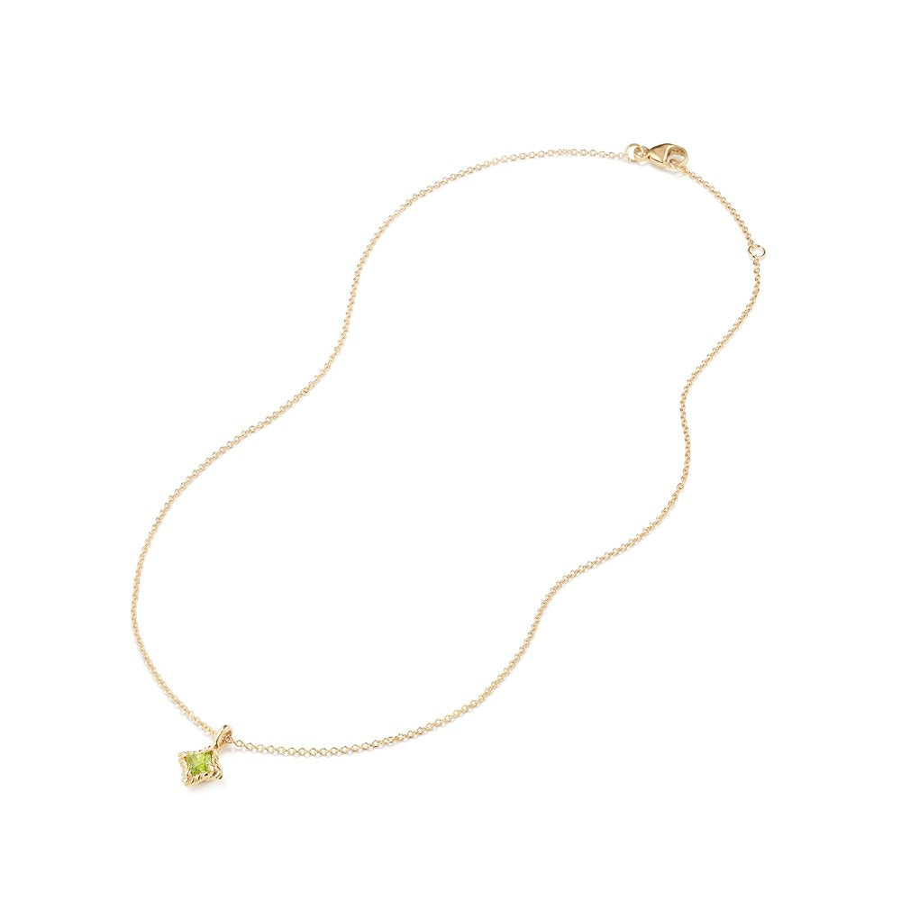 Cable Collectibles® Kids Quad Charm Necklace with Peridot in 18K Gold