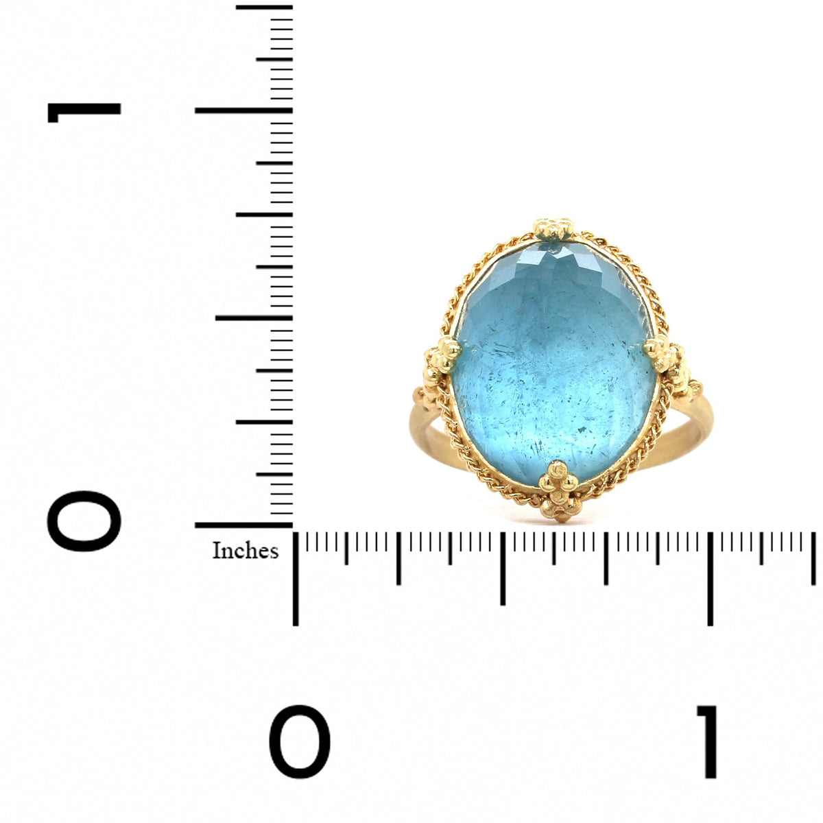 Amali 18K Yellow Gold Oval Aquamarine Ring