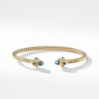 Renaissance Bracelet with Hampton Blue Topaz in 18K Gold, 3.5mm