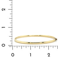 14K Yellow Gold Oval Hinged Bangle, 14k yellow gold, Long's Jewelers