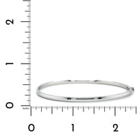 14K White Gold Oval Hinged Bangle, 14k white gold, Long's Jewelers