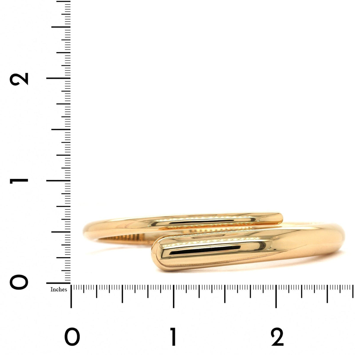 18K Yellow Gold Crossover Polished Bangle Bracelet, 18k yellow gold, Long's Jewelers