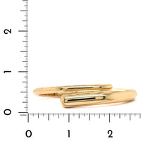 18K Yellow Gold Crossover Polished Bangle Bracelet, 18k yellow gold, Long's Jewelers
