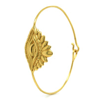 18K Yellow Gold Evil Eye Bangle Bracelet, 18k yellow gold, Long's Jewelers
