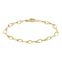 14K Yellow Gold Needle Eye Link Bracelet, 14k yellow gold, Long's Jewelers