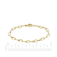 14K Yellow Gold Needle Eye Link Bracelet, 14k yellow gold, Long's Jewelers