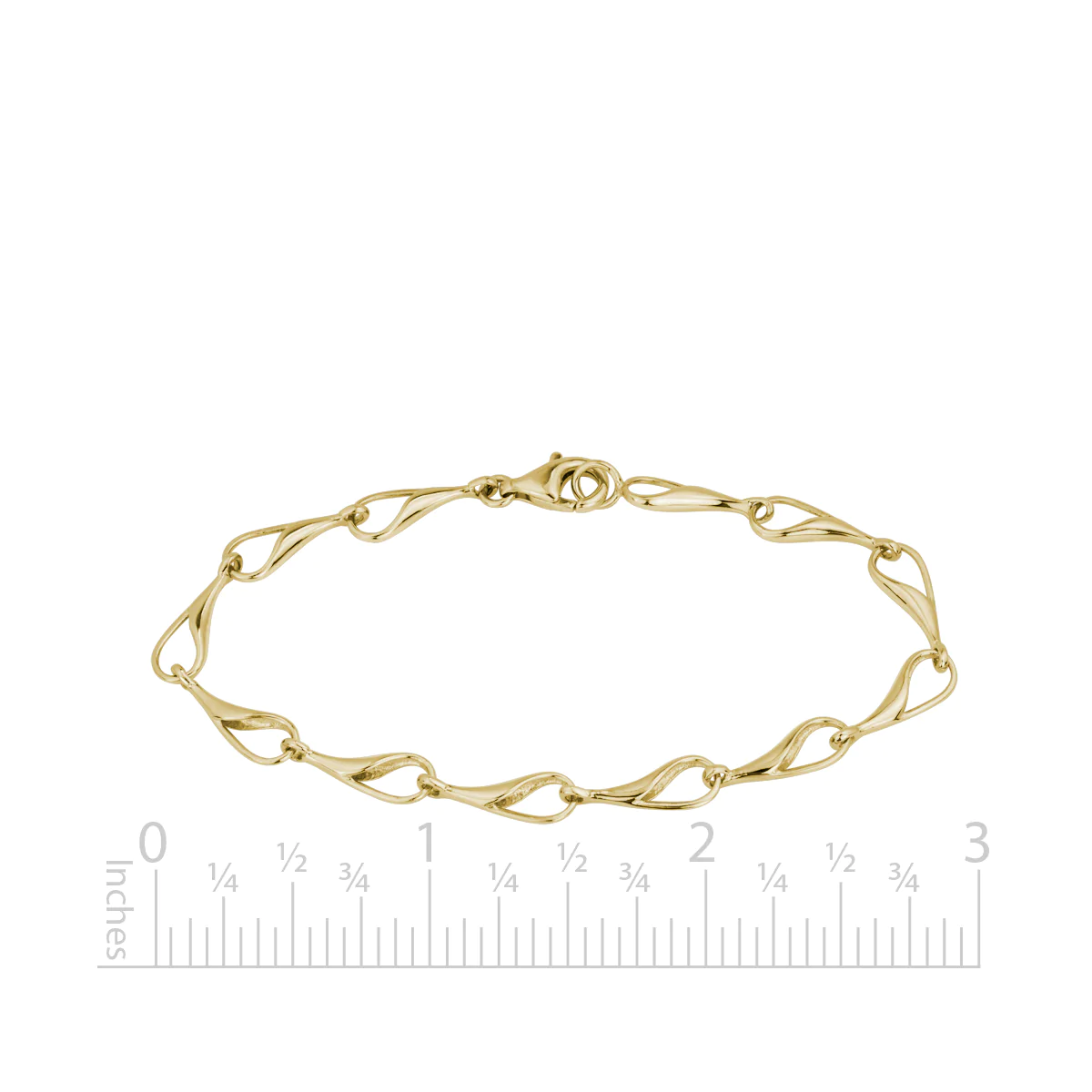 14K Yellow Gold Needle Eye Link Bracelet, 14k yellow gold, Long's Jewelers