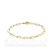 14K Yellow Gold Needle Eye Link Bracelet, 14k yellow gold, Long's Jewelers