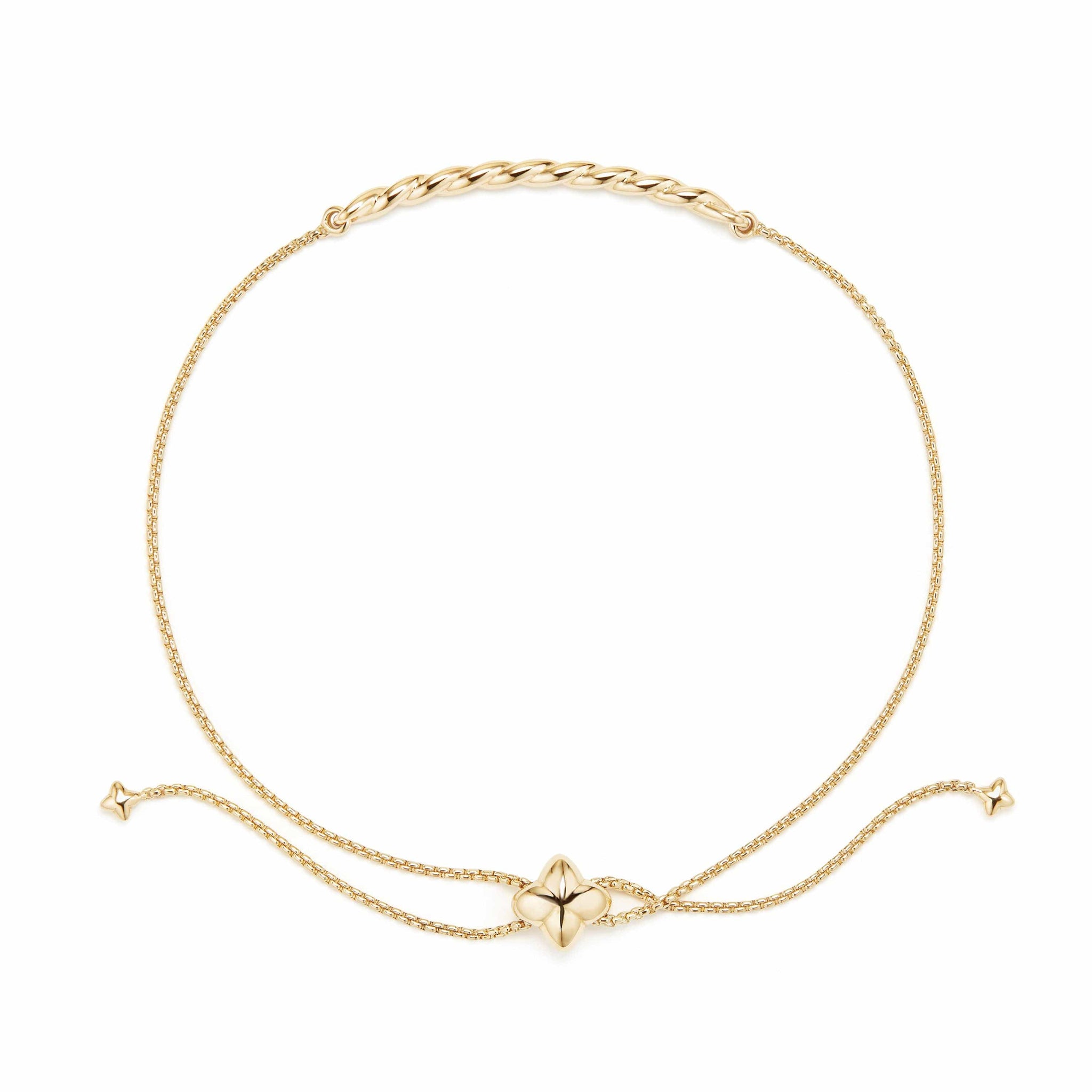Paveflex Station Bracelet in 18K Gold