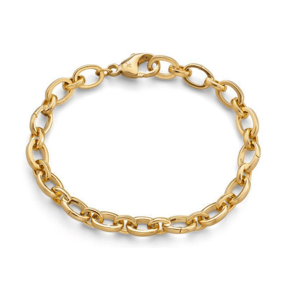 18K Yellow Gold Hinged Charm Bracelet
