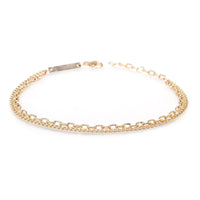 14K Yellow Gold Double Chain Bracelet