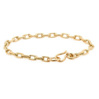 14K Yellow Gold Oval Link Bracelet