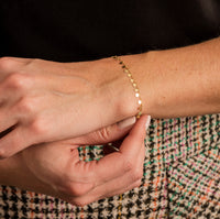 18K Yellow Gold Dotted Bracelet