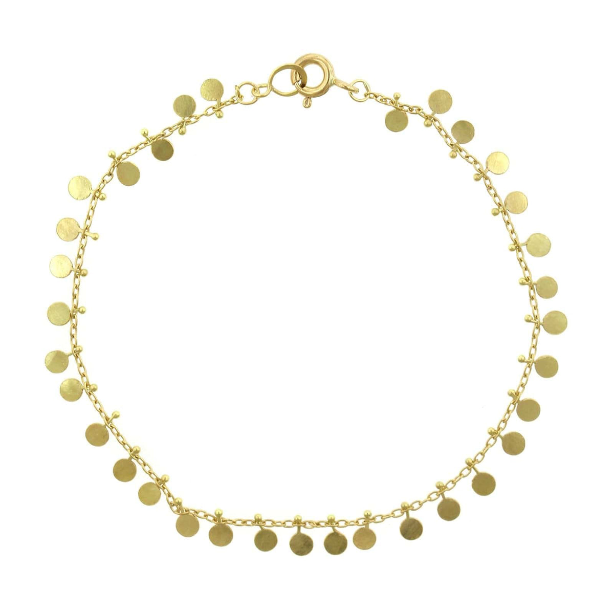 18K Yellow Gold Dotted Bracelet