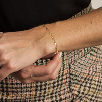 18K Tri-Color Dotted Bracelet