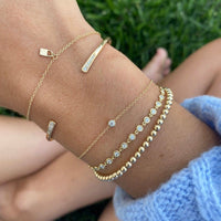 14K Yellow Gold Bead Bracelet