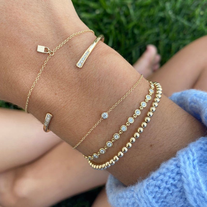 14K Yellow Gold Bead Bracelet