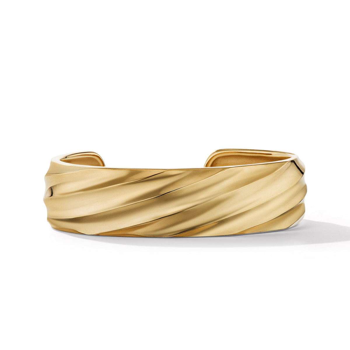 Cable Edge Cuff Bracelet in Recycled 18K Yellow Gold, Long's Jewelers