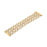 Jaipur 18K Yellow Gold 3 Row Bracelet, 18k yellow gold, Long's Jewelers