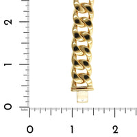 18K Yellow Gold Thick Curb Chain Bracelet, 18k yellow gold, Long's Jewelers