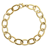 18K Yellow Gold Oval Link Bracelet, 18k yellow gold, Long's Jewelers