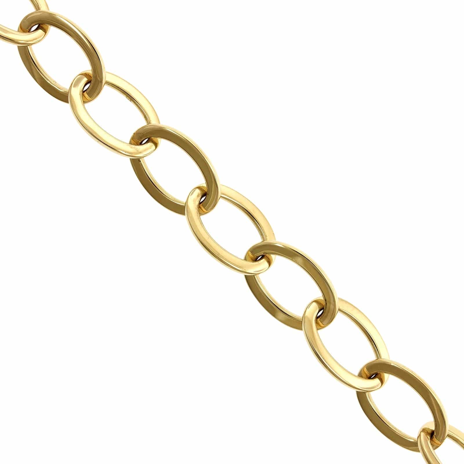 18K Yellow Gold Oval Link Bracelet, 18k yellow gold, Long's Jewelers