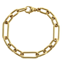 18K Yellow Gold Square Link Bracelet, 18k yellow gold, Long's Jewelers