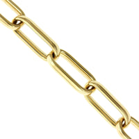 18K Yellow Gold Elongated Square Link Bracelet, 18k yellow gold, Long's Jewelers