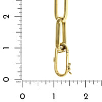 18K Yellow Gold Elongated Square Link Bracelet, 18k yellow gold, Long's Jewelers