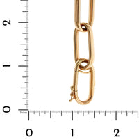 18K Rose Gold Elongated Square Link Bracelet, 18k yellow gold, Long's Jewelers