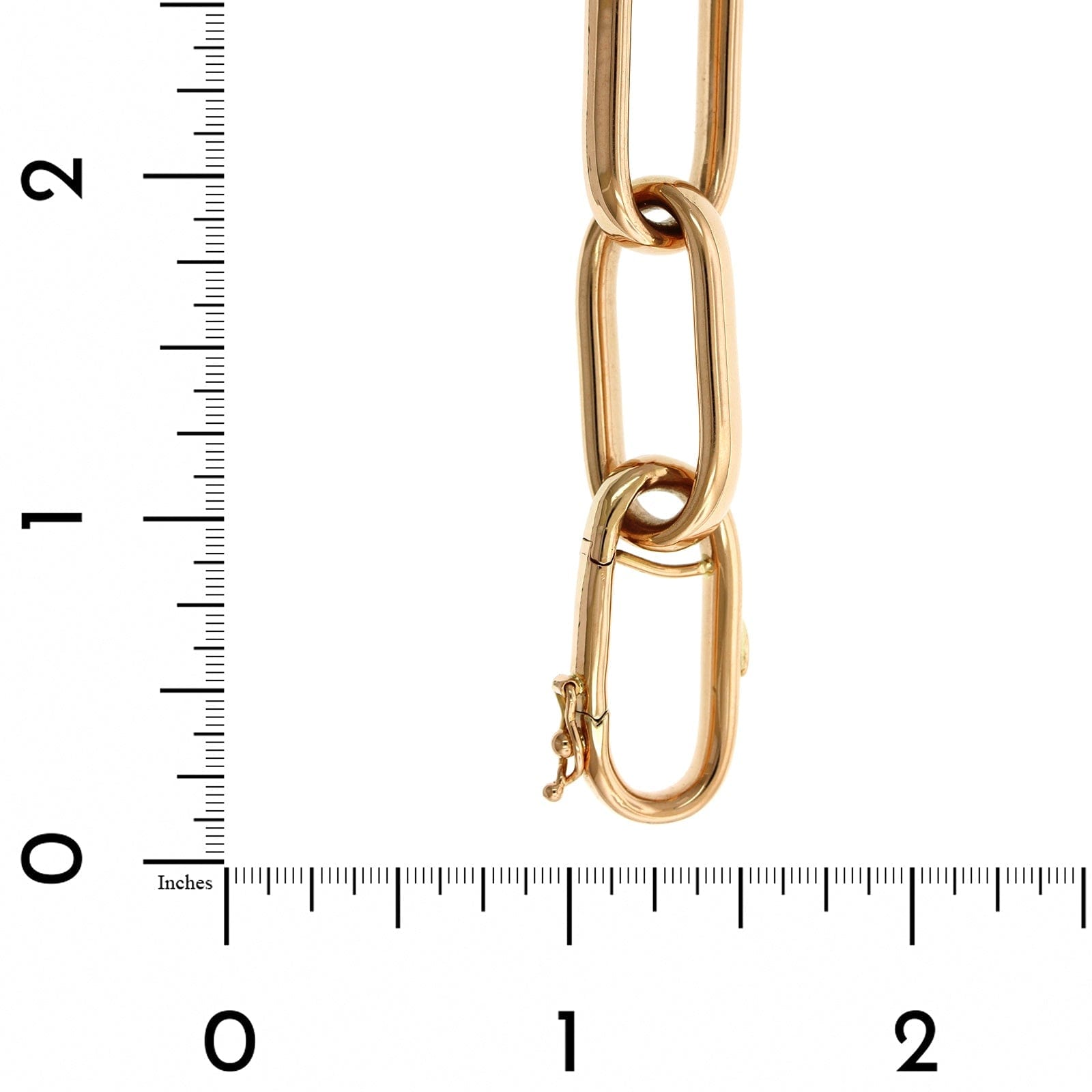 18K Rose Gold Elongated Square Link Bracelet, 18k yellow gold, Long's Jewelers