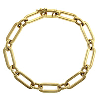 18K Yellow Gold Square Link Bracelet, 18k yellow gold, Long's Jewelers