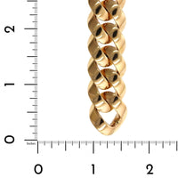 18K Rose Gold Wide Flat Link Bracelet, 18k yellow gold, Long's Jewelers