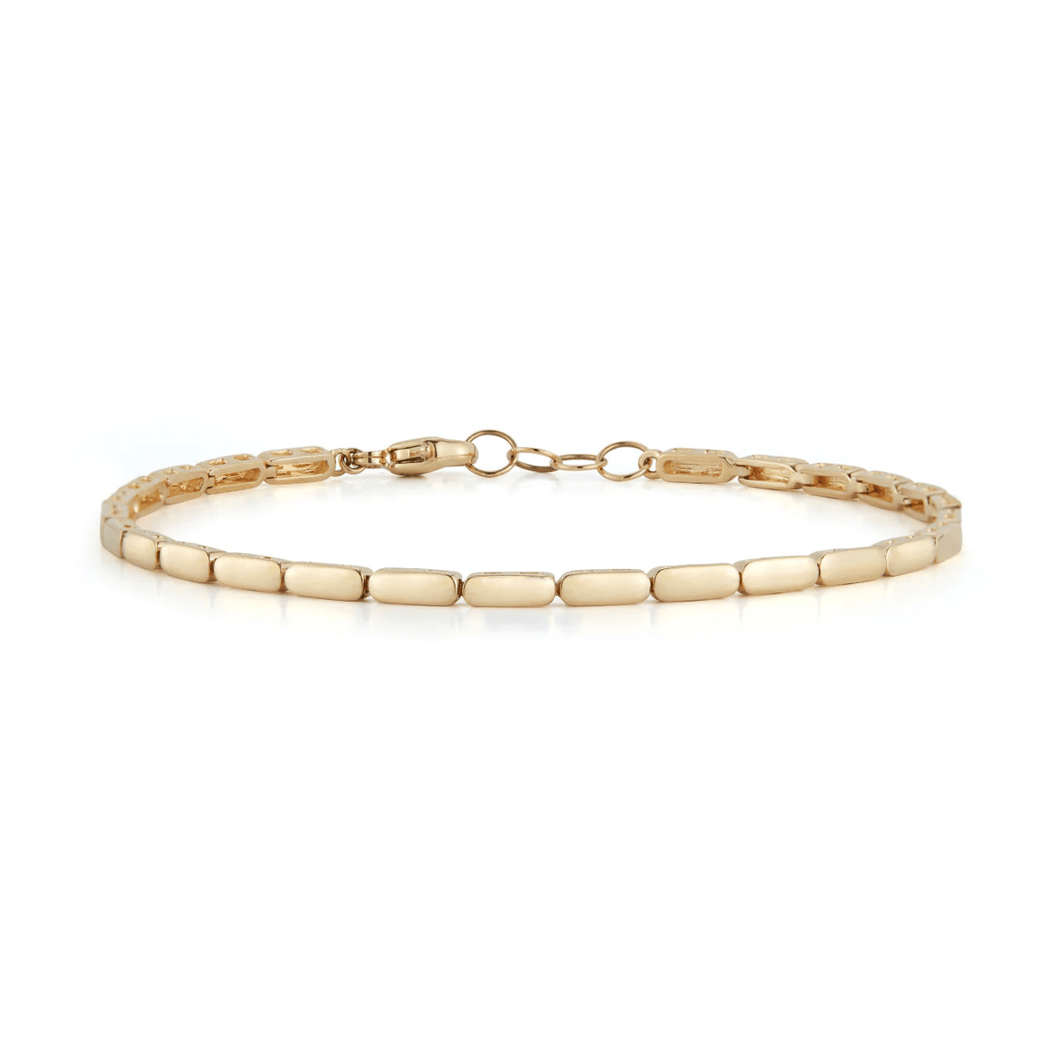 14K Yellow Gold Bar Link Bracelet, 14k yellow gold, Long's Jewelers
