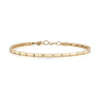 14K Yellow Gold Bar Link Bracelet, 14k yellow gold, Long's Jewelers