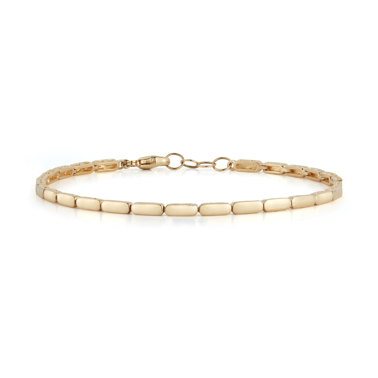 14K Yellow Gold Bar Link Bracelet, 14k yellow gold, Long's Jewelers