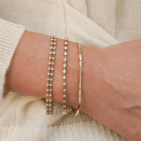 14K Yellow Gold Bar Link Bracelet, 14k yellow gold, Long's Jewelers