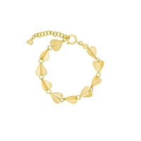 18K Yellow Gold Wings of Love Heart Bracelet, 18k yellow gold, Long's Jewelers