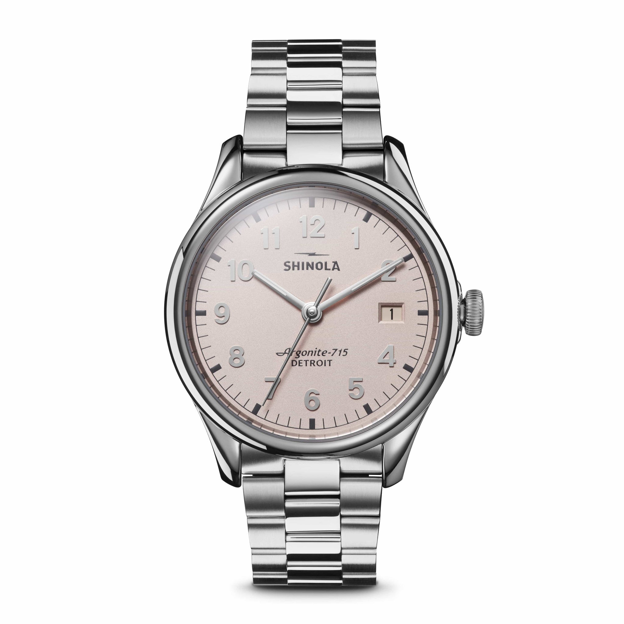 The Vinton 38MM SS Pink Dial Watch