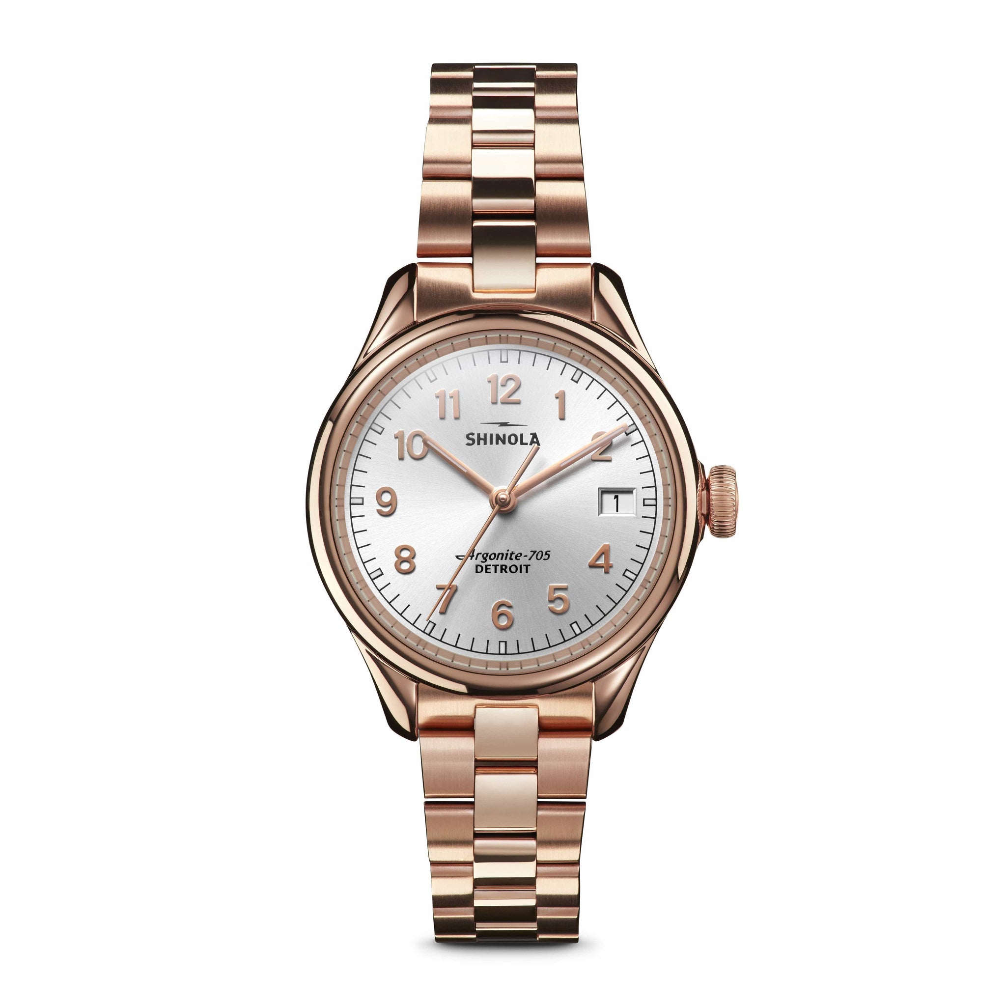 The Vinton Rose Gold 32MM Silver Dial Watch