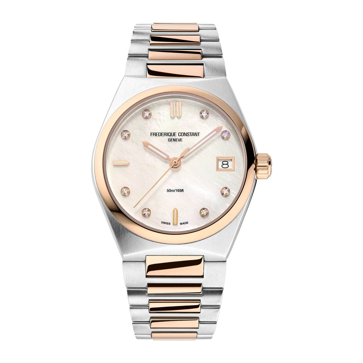 Frederique Constant Highlife Quartz Stainless Steel Rose Gold Plate
