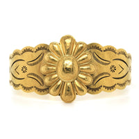 Christina Alexiou 18K Yellow Gold Native Collection Flower Cuff Bracelet