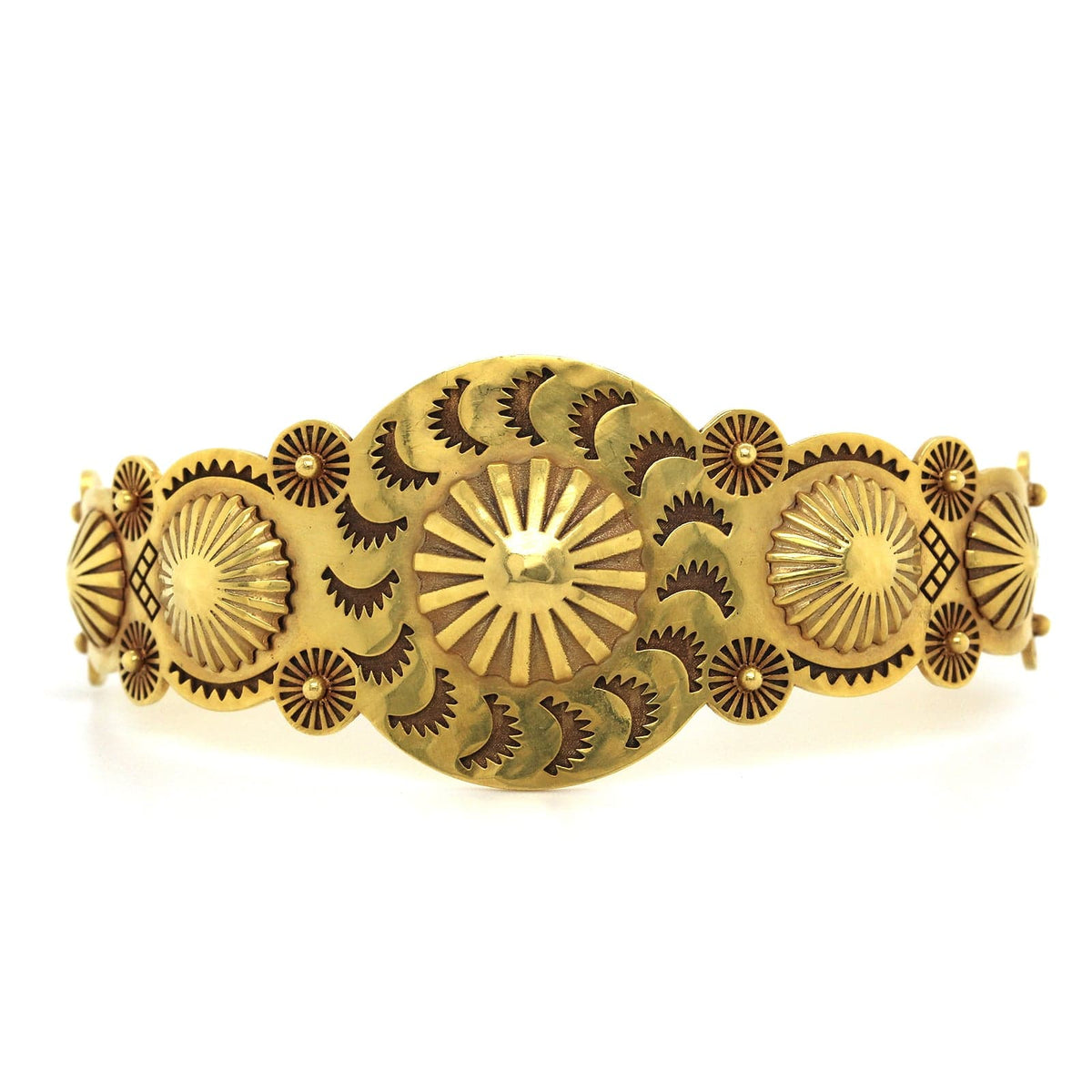 Christina Alexiou 18K Yellow Gold Native Collection Swirl Cuff Bracelet