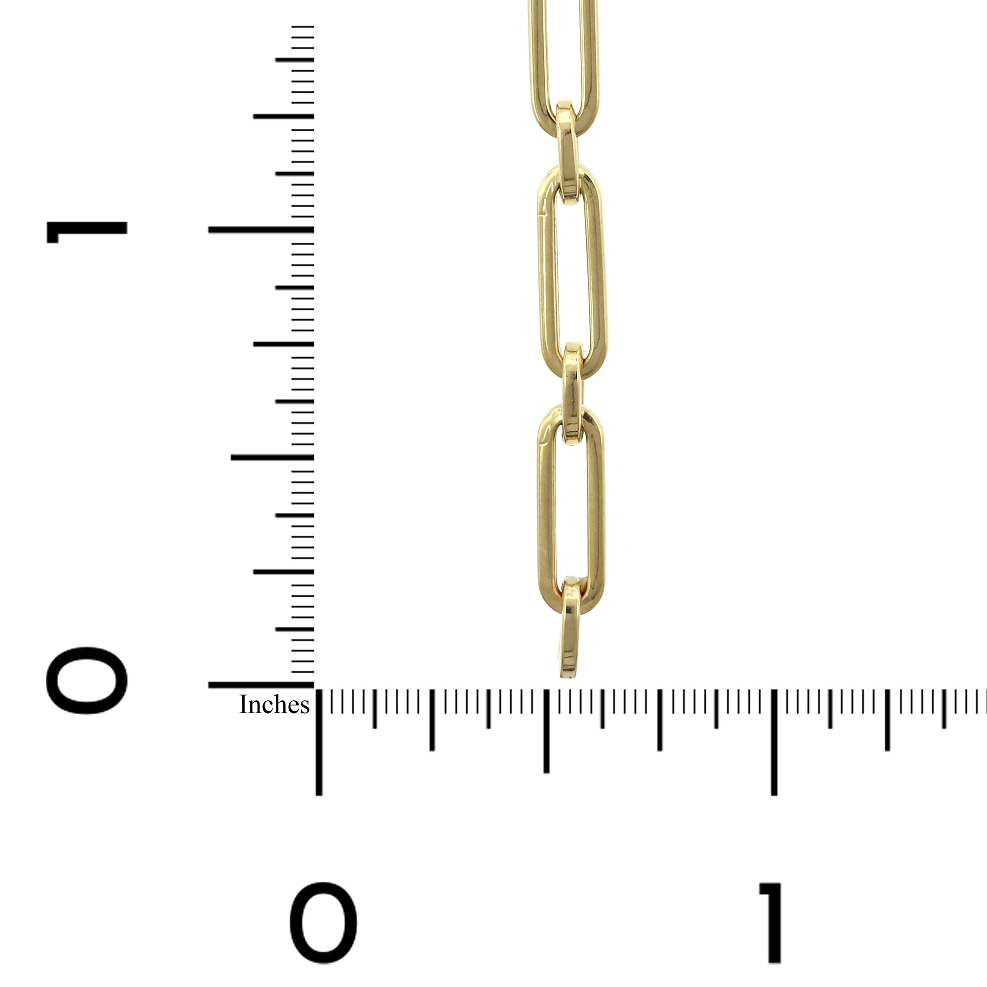 14K Yellow Gold Paperclip Chain Bracelet
